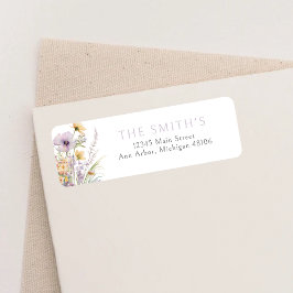 Lila Baby in Blütendusche Rücksendeadresse