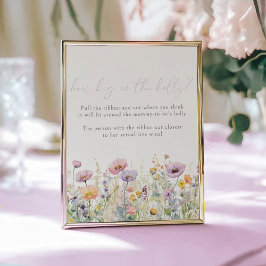 Lila Baby in blutfloraler Wildblume Bauchspiel Poster