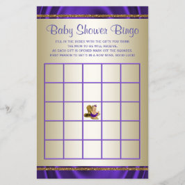 Lila Baby Shower Bingo Girl Showspiele