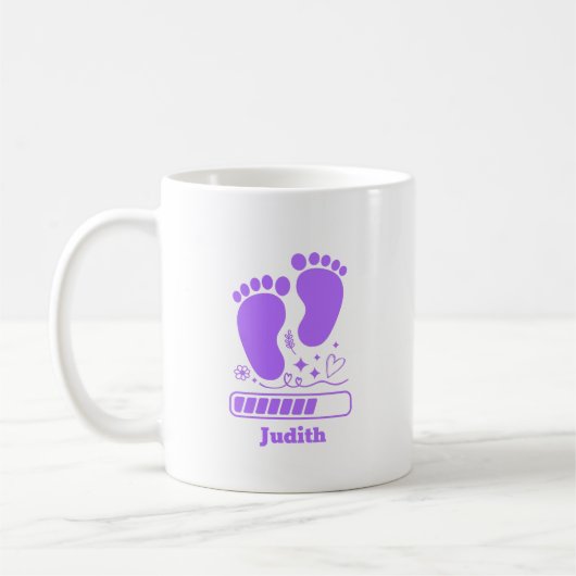 Lila Babybeladung Kaffeetasse (Links)