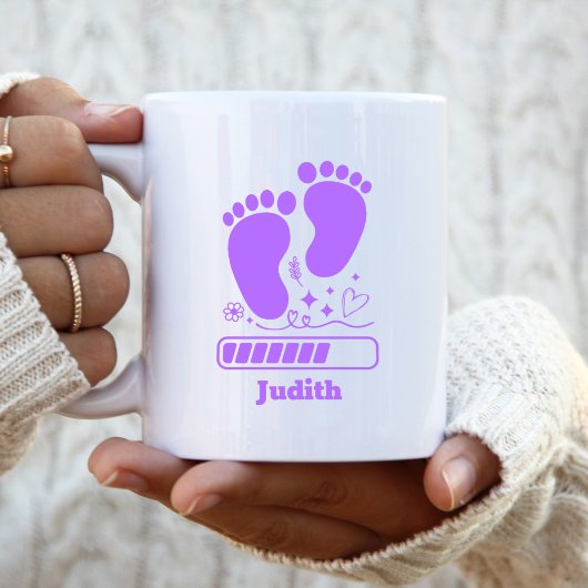 Lila Babybeladung Kaffeetasse