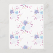 Lila Babydusche Dankeskarte (Rückseite)