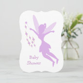 Lila Babydusche Einladung (Stehend Vorderseite)