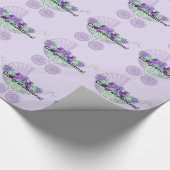 Lila Babydusche Geschenkpapier (Ecke)
