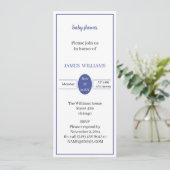 Lila Babydusche mit individueller, einfacher und l Einladung (Stehend Vorderseite)