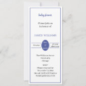 Lila Babydusche mit individueller, einfacher und l Einladung (Vorderseite)