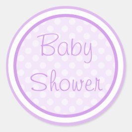 Lila Babyduschkleber Runder Aufkleber