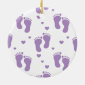 Lila Baby's 1. Weihnachten Keramikornament (Hinten)