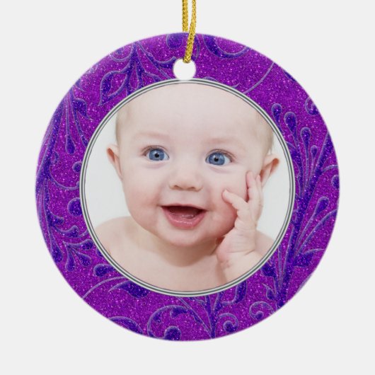 Lila Baby's First Christmas Ornament (Vorne)