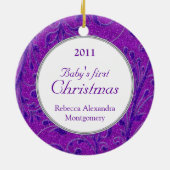 Lila Baby's First Christmas Ornament (Hinten)