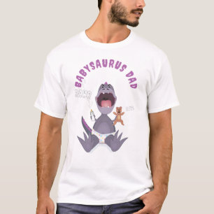 Lila Babysaurus Papa T-Rex  T-Shirt