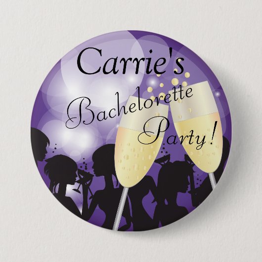 Lila - Bachelorette Diva Girls Night Out Button (Vorderseite)