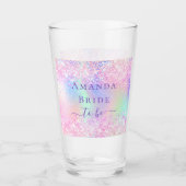 Lila Bachelorette in Holografie Glas (Vorderseite)