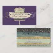 Lila Backbäckerei Bright Wedding Cake Visitenkarte (Vorne/Hinten)