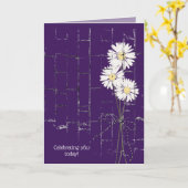 lila Backsteingebäck Karte (Gelbe Blume)