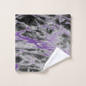 LILA BADEZIMMER MIT SCHWARZEM MARMOR SET (Waschlappen)