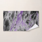 LILA BADEZIMMER MIT SCHWARZEM MARMOR SET (Handtuch)