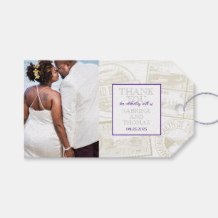 Lila Bahamas Wedding Foto Geschenkanhänger