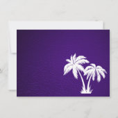 Lila Bahamas Wedding Foto Vielen Dank Dankeskarte (Rückseite)