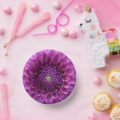 Lila Ball Dahlia Floral Pappteller (Party)