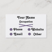 Lila Ball des Garns (Strick u. Häkelarbeit) Visitenkarte (Rückseite)