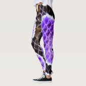 Lila Ball Python Leggings – Exotische Reptilien (Links)