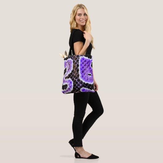 Lila Ball Python-Tasche – Wild Tasche (Am Model)