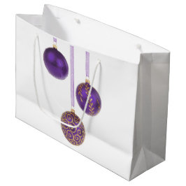 Lila Ball Weihnachtsschmuck Große Geschenktasche Geschenktüte