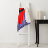 Lila Ballerina Decke mit rotem Herzen. Sherpadecke (Beispiel)