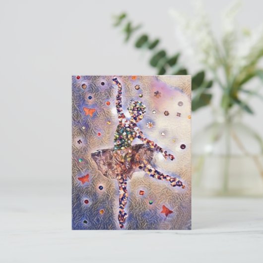 Lila Ballerina Niedliche Tanzschule für Kultur RSVP Karte (Stehend Vorderseite)