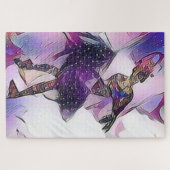 Lila Ballerina Originale Kunstgiesserei Puzzle (Horizontal)