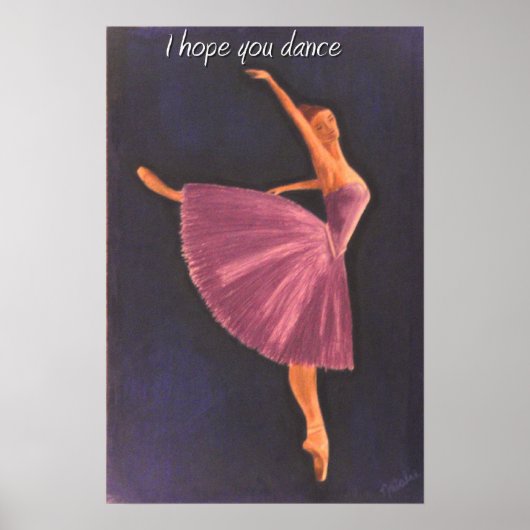 Lila Ballerina Poster (Vorne)