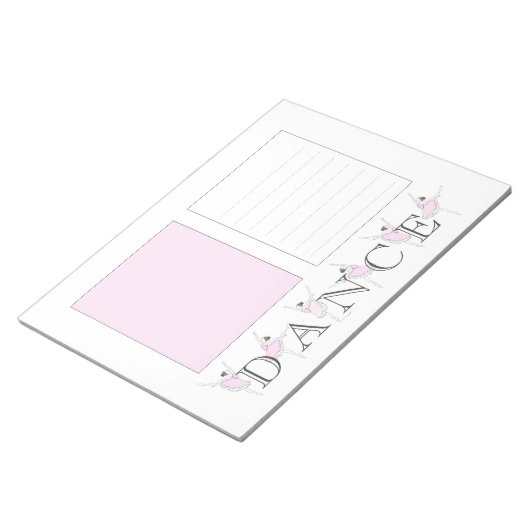 Lila Ballerina-Tanz Lila Notepad Notizblock (angewinkelt)
