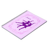 Lila Ballerina-Tanz Notizblock (Linke Seite)