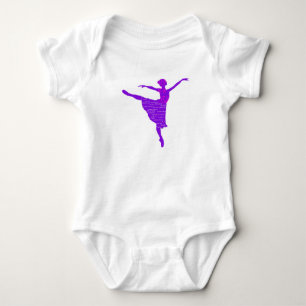 Lila Ballet Dancer Neujahr wünscht Baby Jersey Strampler