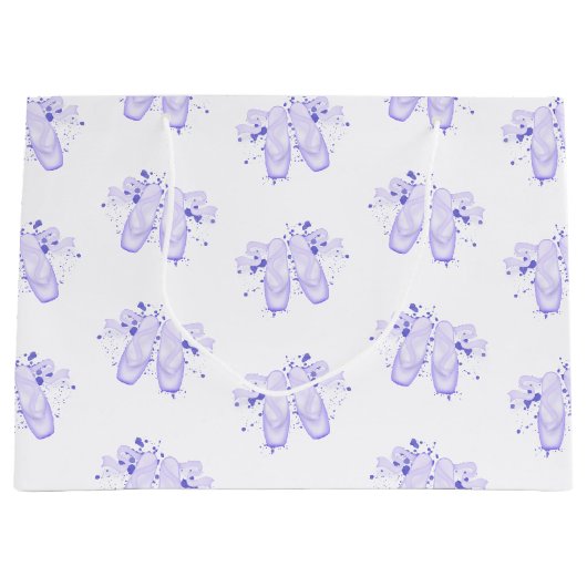 Lila Ballett Geburtstag Pointe Shoes Große Geschenktüte (Vorderseite)