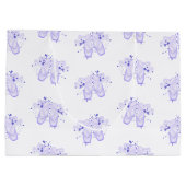 Lila Ballett Geburtstag Pointe Shoes Große Geschenktüte (Rückseite)