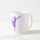 Lila Balletttänzer Neujahr wünscht Tasse (VorderseiteRechts)