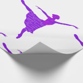 Lila Balletttänzer wünscht Wrapping Paper Geschenkpapier (Ecke)