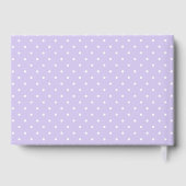 Lila Ballon, Eukalyptus, Grünpflanzen, Babydusche Gästebuch (Rückseite)