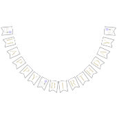 Lila Ballon, Grün, Foliage, erster Geburtstag Wimpelkette (Alle)