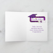 Lila Ballons, Mörtel und diplomatischer Abschluss Karte (Innenseite)