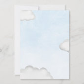 Lila Balloon Girl Elephant Babydusche Einladung (Rückseite)