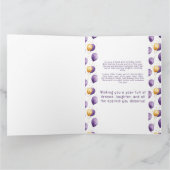 Lila Balloons Foto Karte (Innenseite)