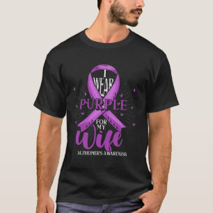 Lila Band Alzheimerheimers Kämpfer Ehefrau Heimer T-Shirt
