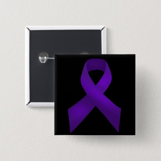 Lila Band-BewusstseinLupus Button (Vorne & Hinten)