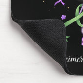 Lila Band Blumen Schirm Alzheimer Mousepad (Ecke)