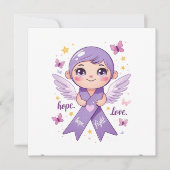 Lila Band der Liebe Einladung (Vorderseite)