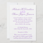 Lila Band der White Taube Einladung (Rückseite)