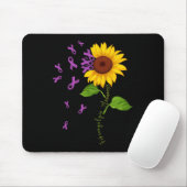 Lila Band Fibromyalgie Bewusstsein Monat Krieger Mousepad (Mit Mouse)